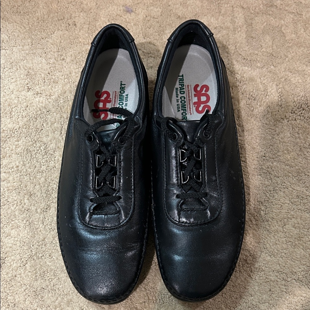 SAS Men's Black Leather Loafers